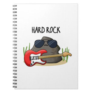 Caderno Espiral Duro Rock Funny Music Pun