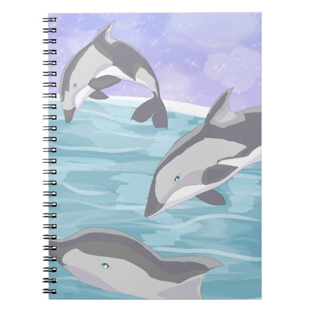 Caderno Espiral Dusk Dolphins (Frente)