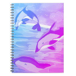 Caderno Espiral Dusk Dolphins