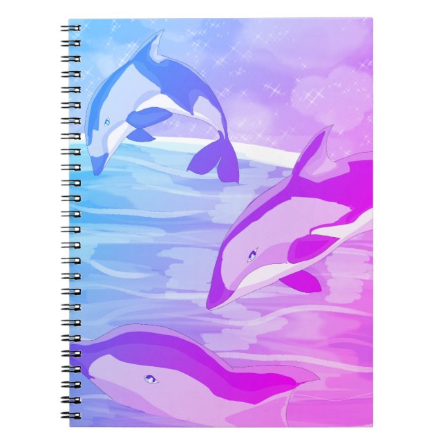 Caderno Espiral Dusk Dolphins (Frente)