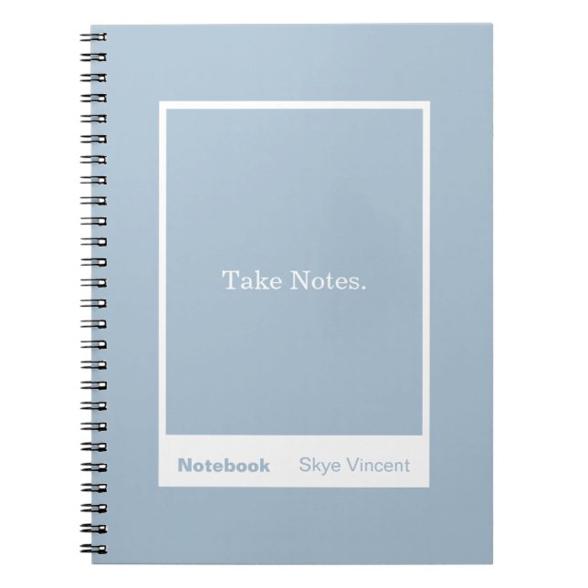 Caderno Espiral Dusty Blue Block Quote Classic (Frente)