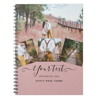 Caderno Espiral Dusty Rosa Pink Newlyweds - Presente FOTO De Casam