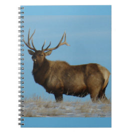 Caderno Espiral E62 Touro Elk Silhueta no Céu