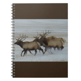Caderno Espiral E64 Alce Touro Correndo na Neve