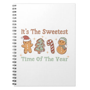 Caderno Espiral É a época mais doce do ano, doce Natal engraçado