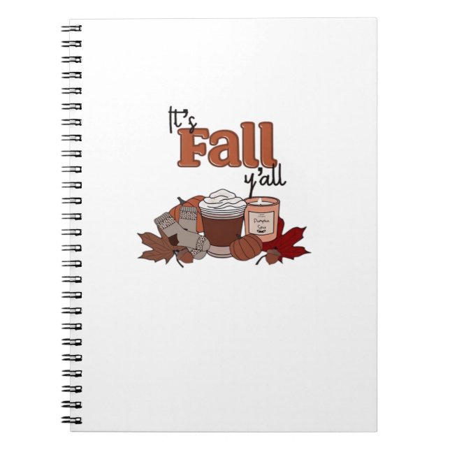 Caderno Espiral É Fall Y’all Aestética Simples (Frente)