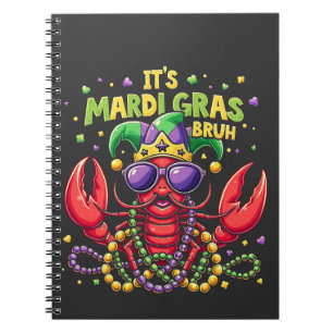 Caderno Espiral É Mardi Gras Bruh Engraçado Shrimp Nova Orleans