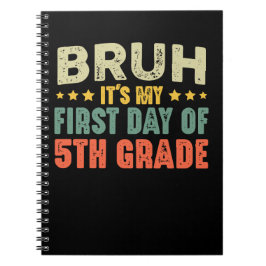 Caderno Espiral É o meu primeiro dia de 5 de volta à escola