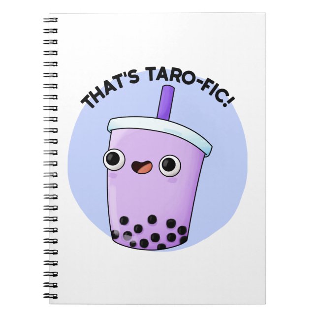 Caderno Espiral É o Taroffic Funny Boba Tea Pun (Frente)