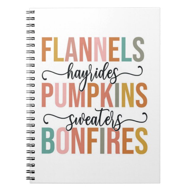 Caderno Espiral É outono de novo (Frente)