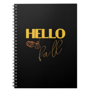 Caderno Espiral É outono Venham Todos Outonos Deixar Design Cute P
