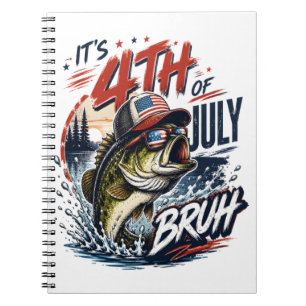 Caderno Espiral É Pesca de Robalo Bruto de 4 de Julho