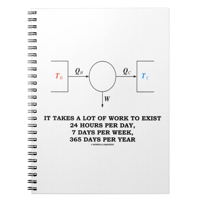 Caderno Espiral É Preciso Muito Trabalho Para Existir (Termodinâmi (Frente)