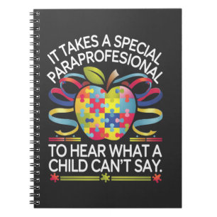Caderno Espiral É Preciso um Paraprofissional Especial para Autism