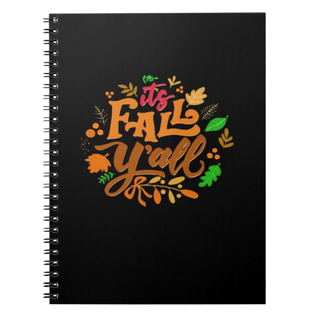 Caderno Espiral É Queda Y'all Essencial Retro Clássico (Frente)