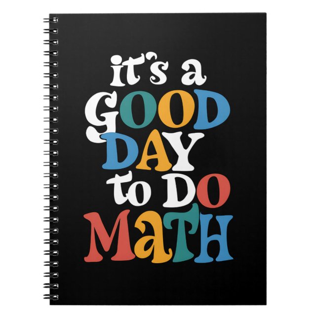 Caderno Espiral É Um Bom Dia Para Fazer Matemática Professor Inspi (Frente)