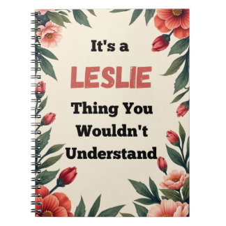 Caderno Espiral É uma Coisa de Leslie Que Você Não Entenderia
