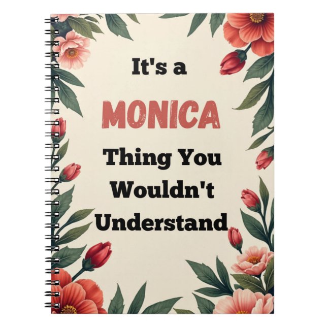 Caderno Espiral É uma Coisa de Monica que Você Não Entenderia (Frente)