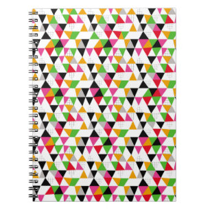 Caderno Espiral É uma festa fractal! Esta vintagem de cor vibrante