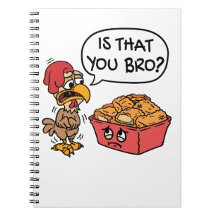 Caderno Espiral É Você, Irmão? Engraçado Galinha Nugget