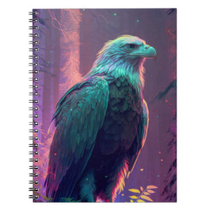 Caderno Espiral Eagle Bird Retrait Painting Willife