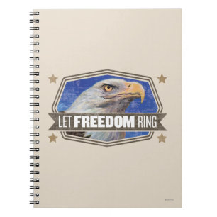 Caderno Espiral Eagle-Deixe o anel da liberdade