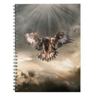 Caderno Espiral Eagle dourado
