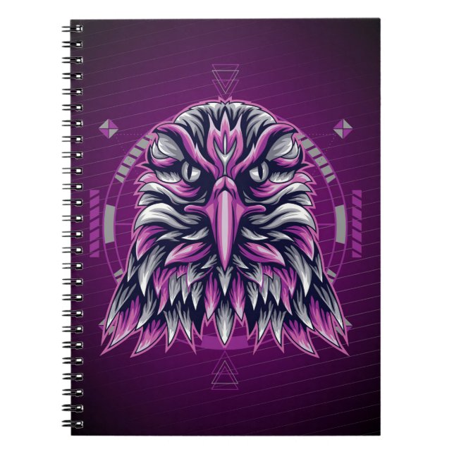 Caderno Espiral Eagle Purple Geométrico (Frente)