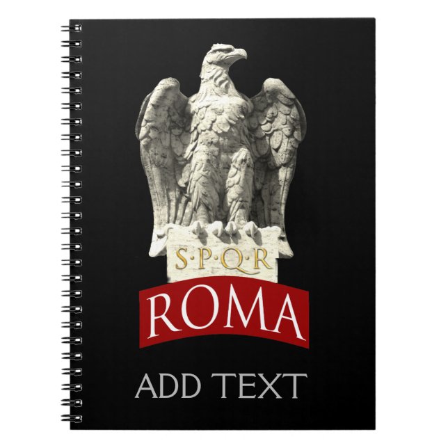 Caderno Espiral Eagle romano feito sob encomenda (Frente)