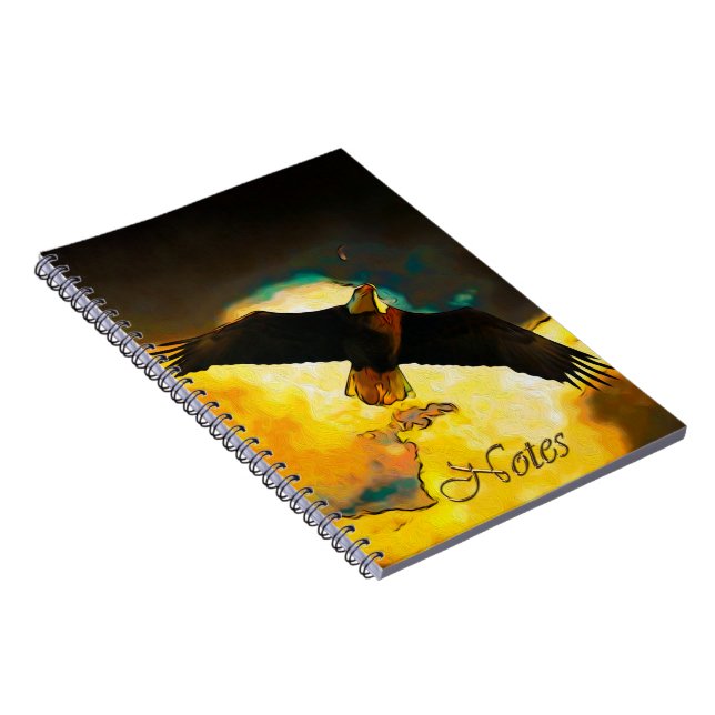 Caderno Espiral Eagle Storm - Arte Flagle Eagle Fantasy (Lado Direito)