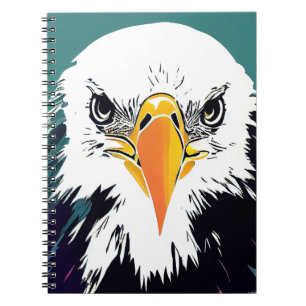 Caderno Espiral Eagle Wild Nature - Pintura De Cor Animal