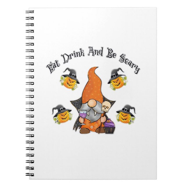 Caderno Espiral Eat Drink And Be Scary Basic Casual (Frente)