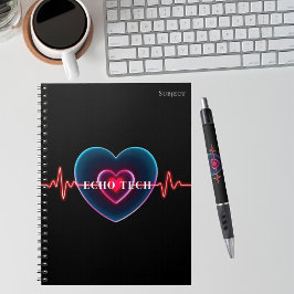 Caderno Espiral Echo Tech | Batimento cardíaco | EKG