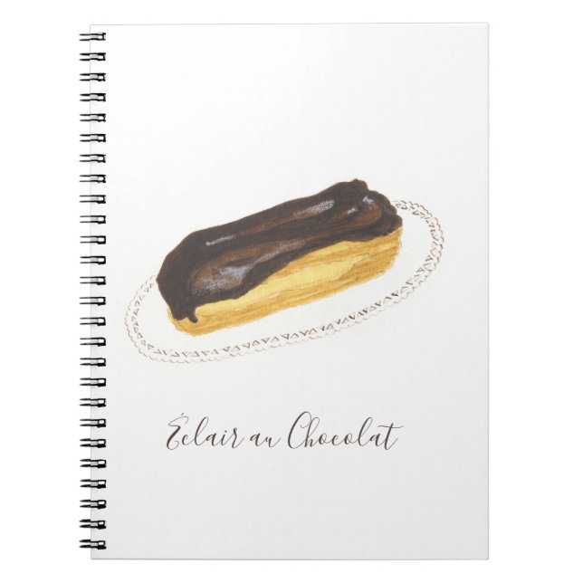 Caderno Espiral Éclair au Chocolat watercolor (Frente)