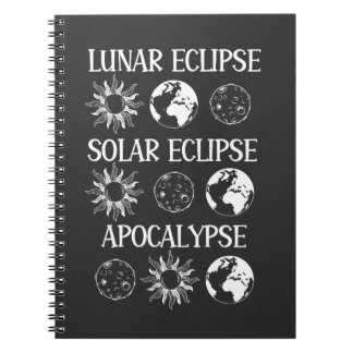Caderno Espiral Eclipse Solar Eclipse Solar Apocalypse Espaço Engr