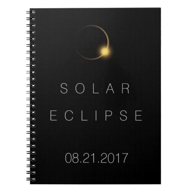 Caderno Espiral Eclipse solar total 2017 (Frente)