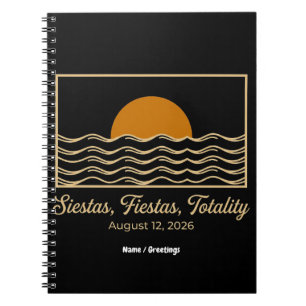 Caderno Espiral Eclipse Total Siestas Fiestas Espanha 2026