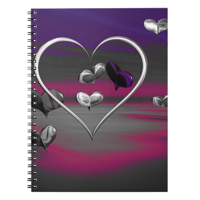 Caderno Espiral Ecos de um Notebook espiral românico metálico (Frente)