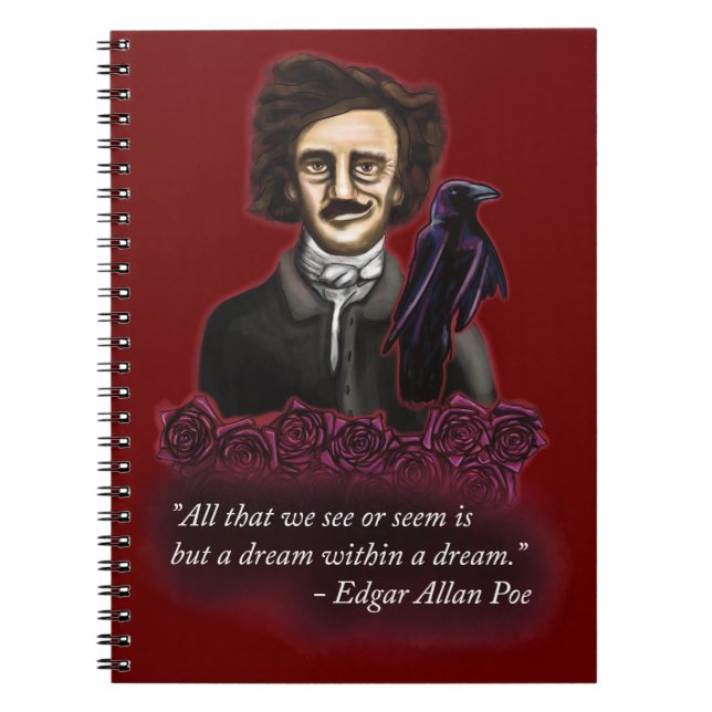 Caderno Espiral Edgar Allan Poe, Academia Escura (Frente)