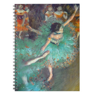 Caderno Espiral Edgar Degas - dançarinos verdes - dança do balé