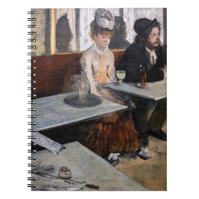 Caderno Espiral Edgar Degas - Num Café / A Absinthe (Frente)