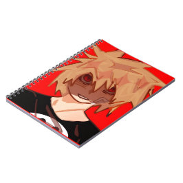 Caderno Espiral Edgy Anime Boy Grunge Aesthetic Spiral Notebook