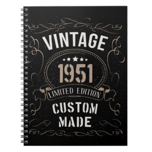 Caderno Espiral Edição Limitada Vintage 1951 Feito sob medida