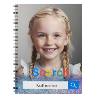 Caderno Espiral Editable Photo Google search Bar unique gift
