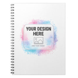 Caderno Espiral Editable Watercolor Design Template – Your Design