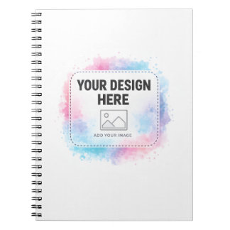 Caderno Espiral Editable Watercolor Design Template – Your Design
