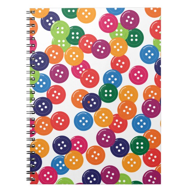 Caderno Espiral Editar Botões de Cor Básicos (Frente)