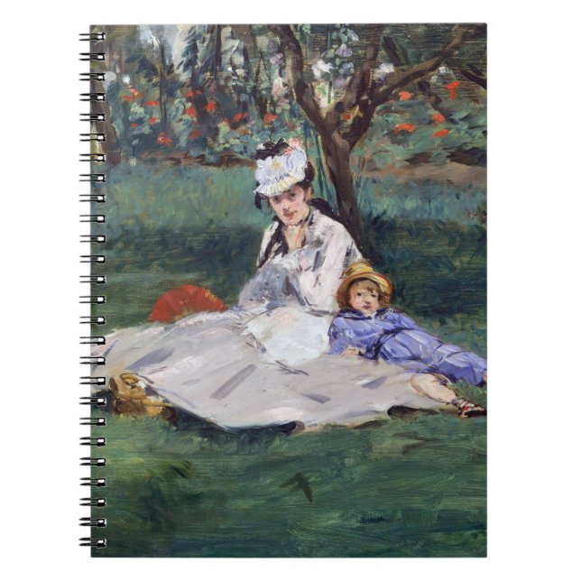 Caderno Espiral Edouard Manet - A família Monet em seu jardim (Frente)