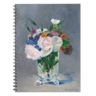 Caderno Espiral Edouard Manet - Flores em um Vase Cristal
