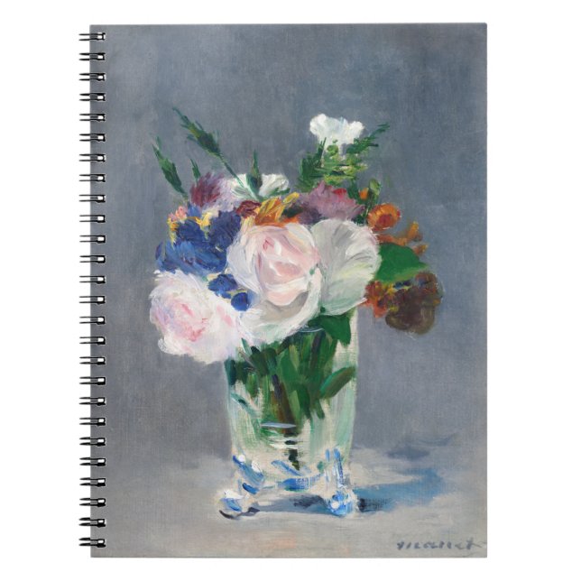 Caderno Espiral Edouard Manet - Flores num Vaso Cristal (Frente)